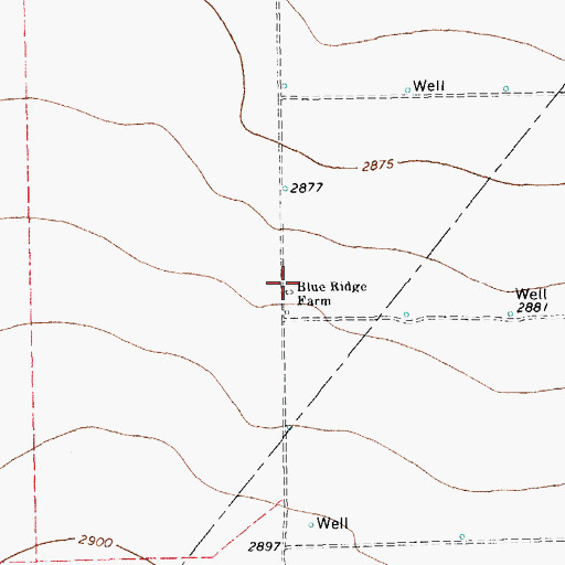 Topographic Map of Blue Ridge Farm, TX