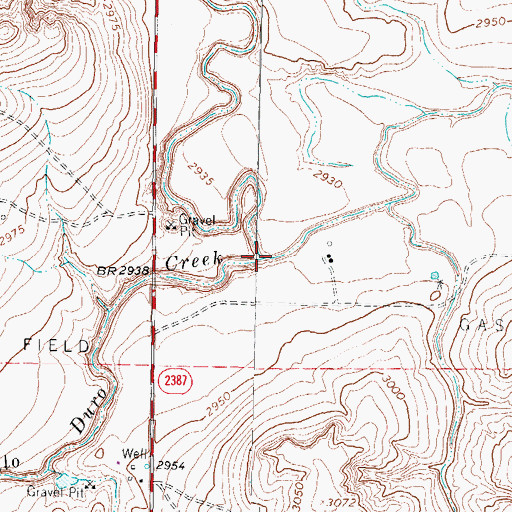 Topographic Map of Farwell Draw, TX