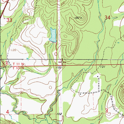 Topographic Map of Oak Grove School (historical), AL