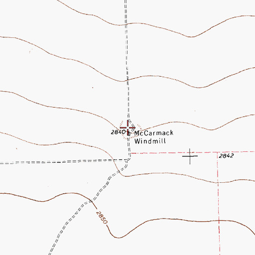 Topographic Map of McCarmack Windmill, TX