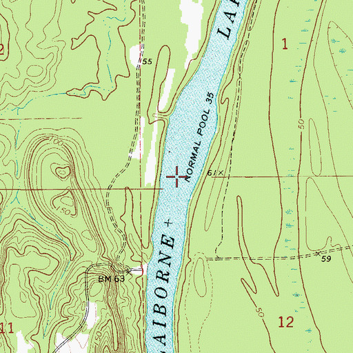 Topographic Map of Ohio Bar, AL