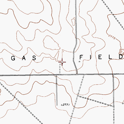 Topographic Map of Toro Gas Field, TX