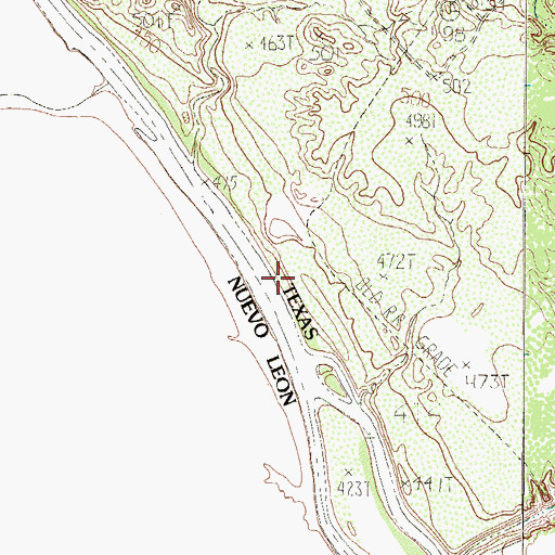 Topographic Map of Upper Columbia Crossing, TX