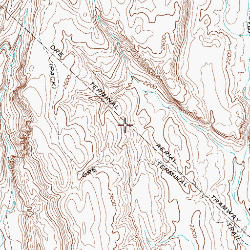Topographic Map of Ore Terminal Aerial Tramway, TX