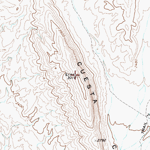 Topographic Map of Cuesta Carlota, TX