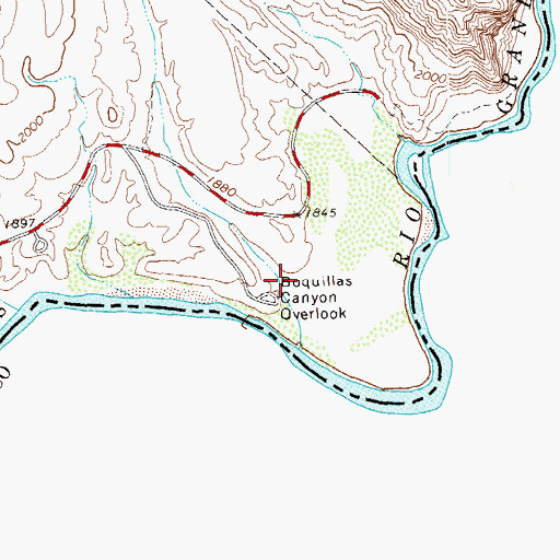 Topographic Map of Ernst Valley, TX