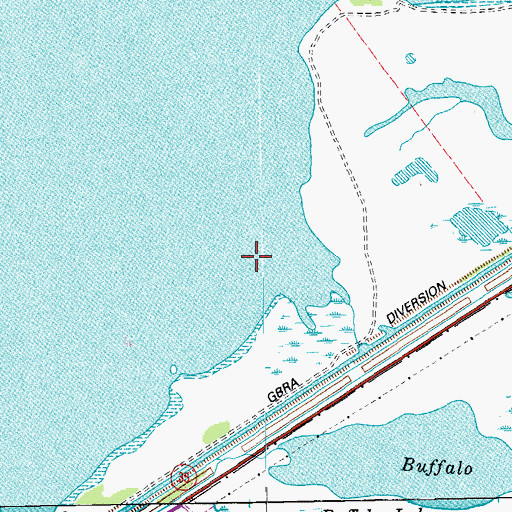 Topographic Map of GBRA Diversion Canal, TX