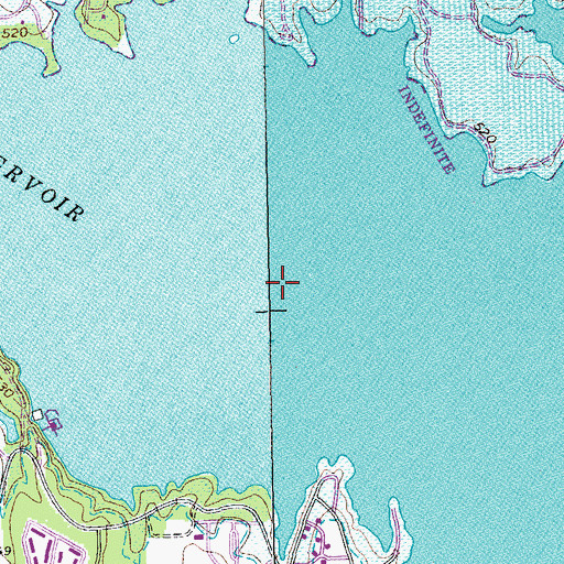 Topographic Map of Lake Lewisville, TX