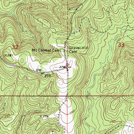Topographic Map of O'lea (historical), AL