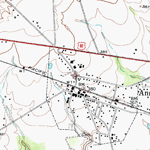 Topographic Map of Mena (historical), TX