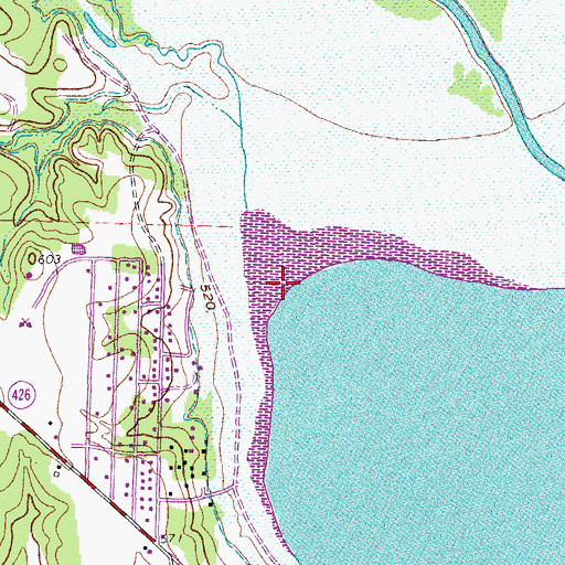 Topographic Map of Cooper Creek, TX