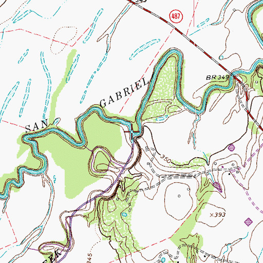 Topographic Map of Brushy Creek, TX