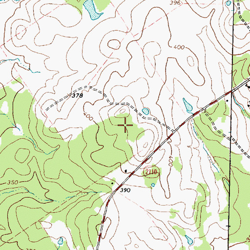 Topographic Map of Aldrich Post Office (historical), TX