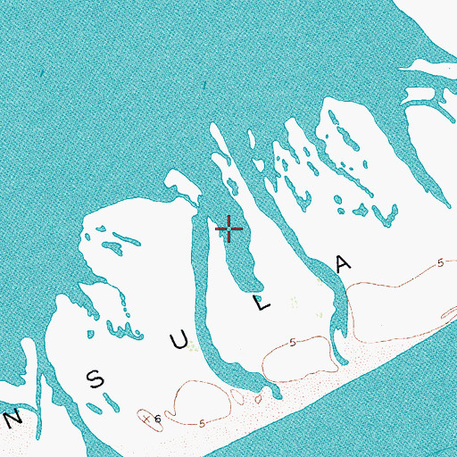 Topographic Map of Forked Bayou, TX