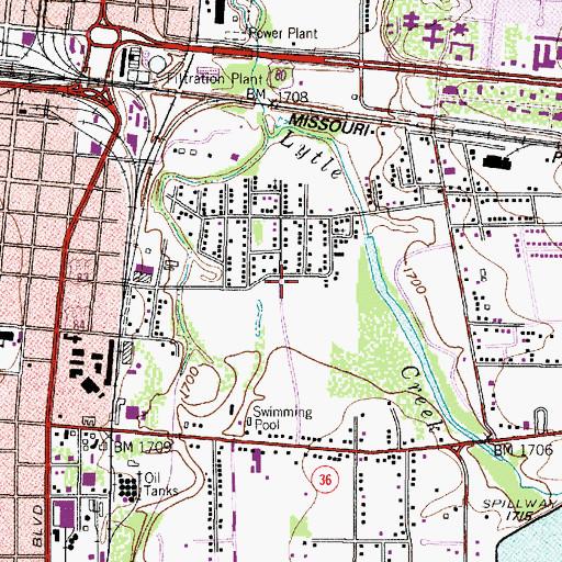 Topographic Map of KEAN-AM (Abilene), TX