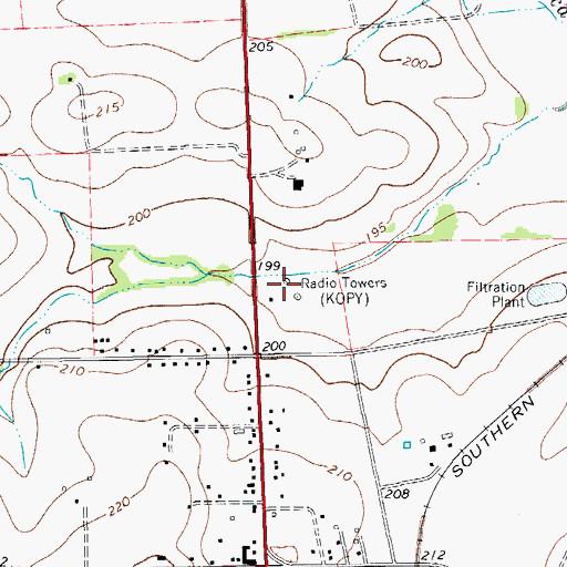 Topographic Map of KDSI-AM (Alice), TX