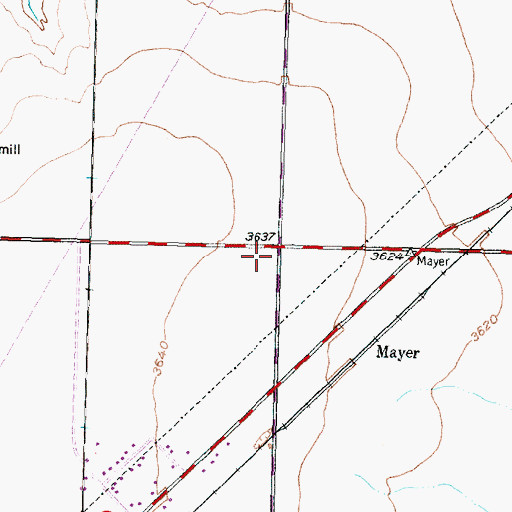 Topographic Map of KCLP-AM (Amarillo Township), TX
