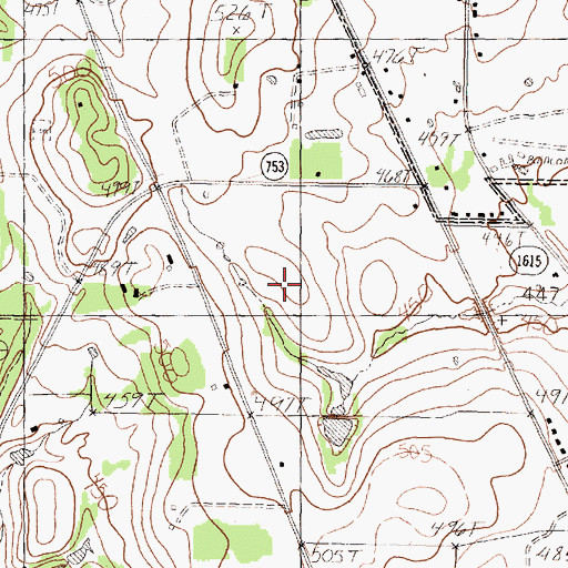 Topographic Map of KLVQ-AM (Athens), TX