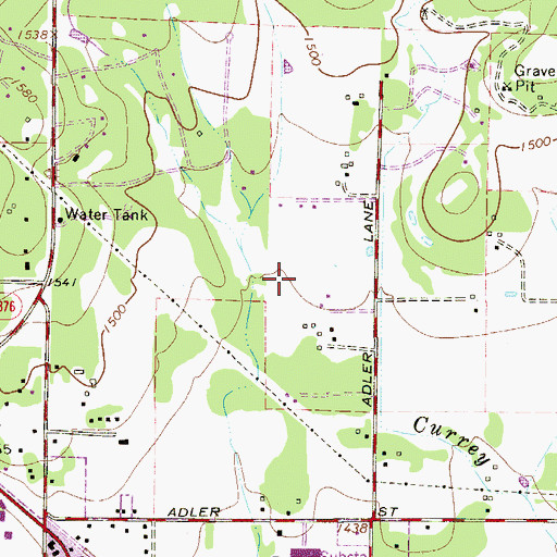 Topographic Map of KBRN-AM (Boerne), TX