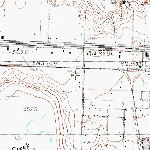 Topographic Map of KAKS-AM (Canyon), TX