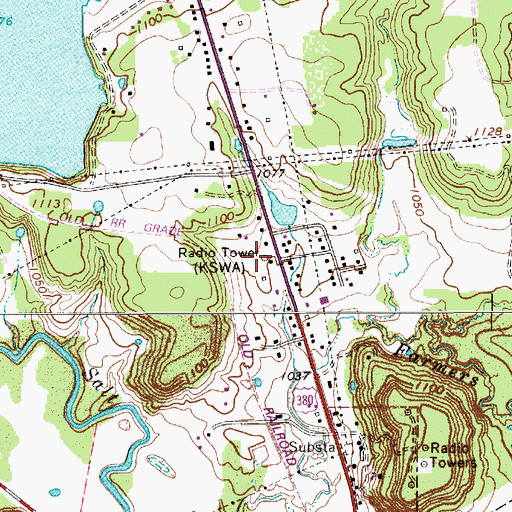 Topographic Map of KSWA-AM (Graham), TX