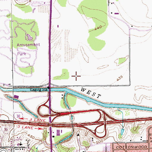 Topographic Map of KKDA-AM (Grand Prairie), TX