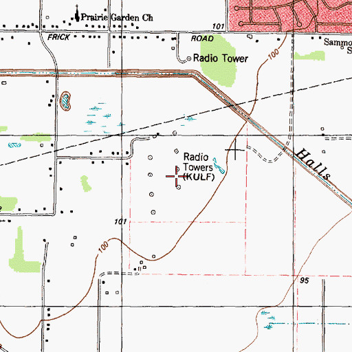 Topographic Map of KKBQ-AM (Houston), TX