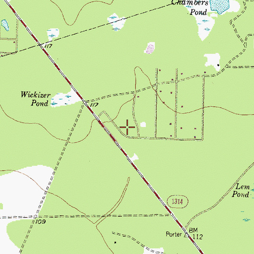 Topographic Map of KGOL-AM (Humble-South Houston), TX