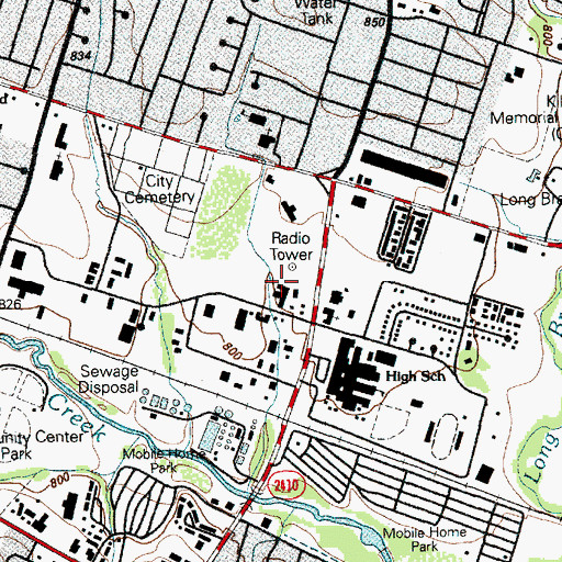 Topographic Map of KIIZ-AM (Killeen), TX