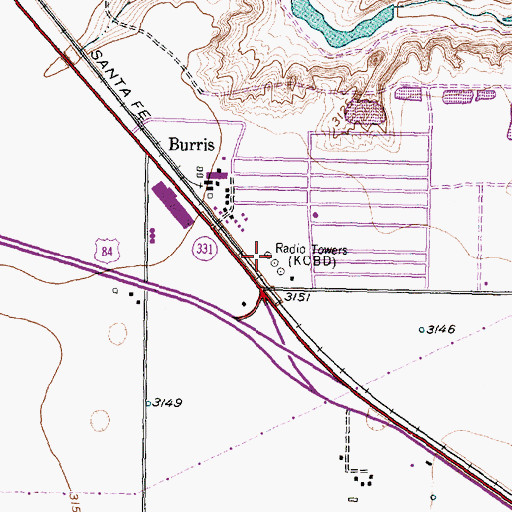 Topographic Map of KLLL-AM (Lubbock), TX