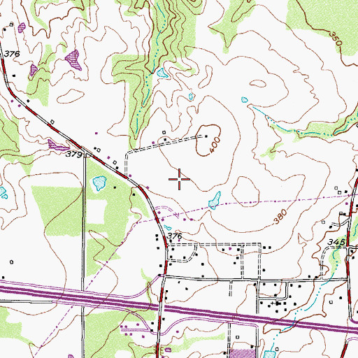 Topographic Map of KNBO-AM (New Boston), TX
