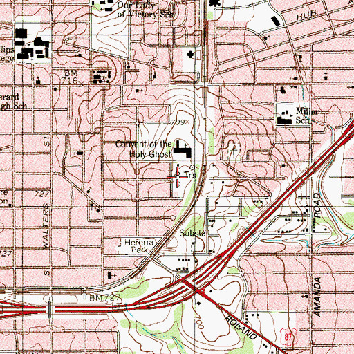 Topographic Map of KZEP-AM (San Antonio), TX