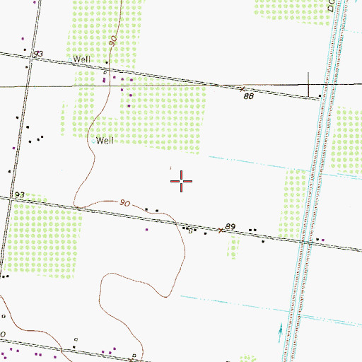 Topographic Map of KUBR-AM (San Juan), TX