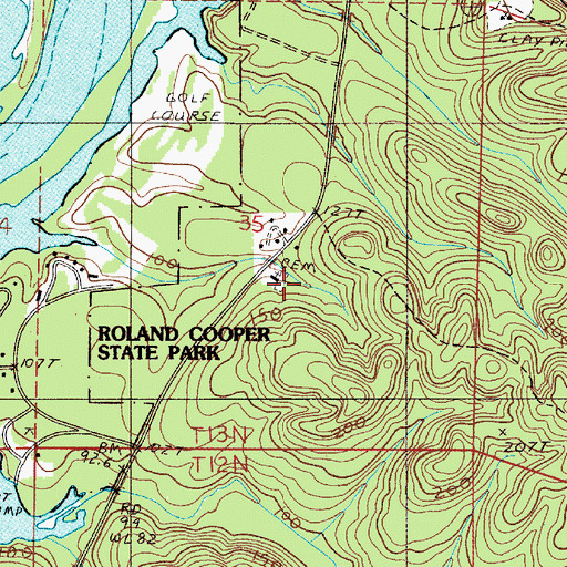 Topographic Map of Rosemary Church (historical), AL