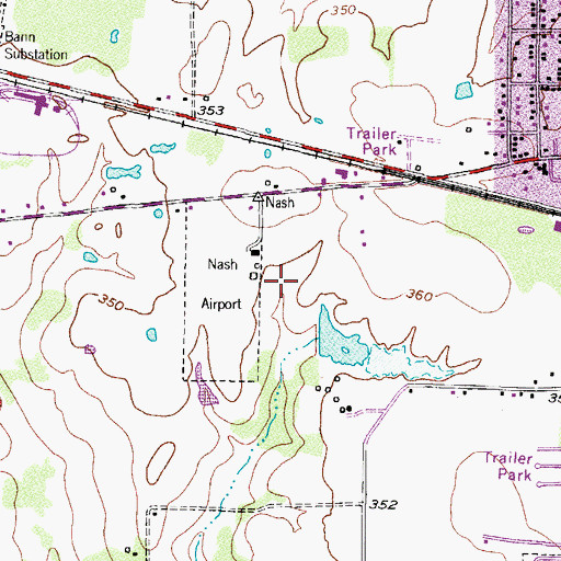 Topographic Map of KCMC-AM (Texarkana), TX