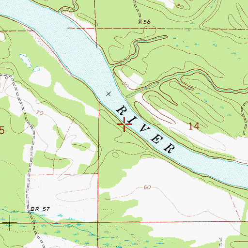 Topographic Map of Ross Landing, AL