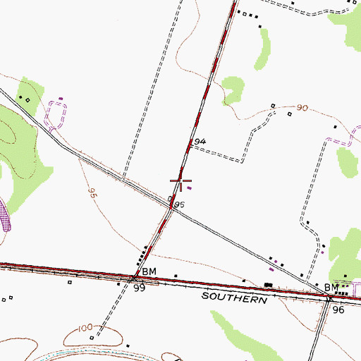 Topographic Map of KANI-AM (Wharton), TX