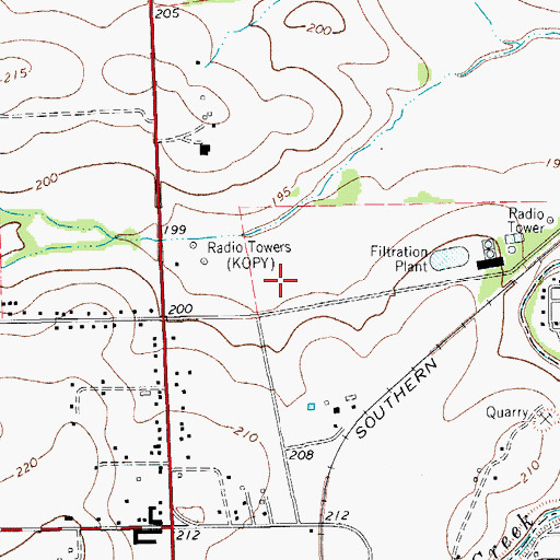 Topographic Map of KBIC-FM (Alice), TX