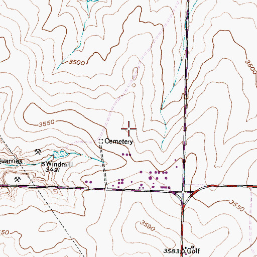 Topographic Map of KLSF-FM (Amarillo), TX