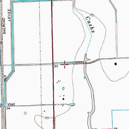 Topographic Map of KXGJ-FM (Bay City), TX