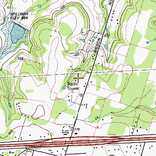 Topographic Map of KYZZ-FM (Belton), TX