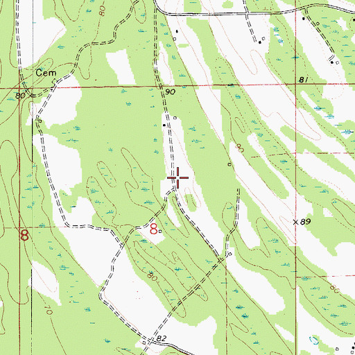 Topographic Map of Saint Peter Church (historical), AL