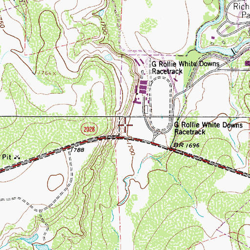 Topographic Map of KNEL-FM (Brady), TX