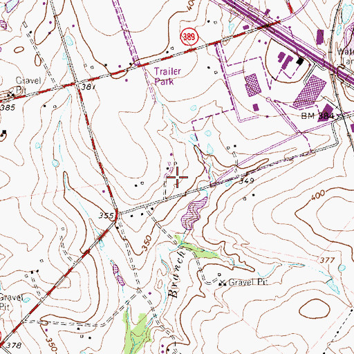 Topographic Map of KULF-FM (Brenham), TX