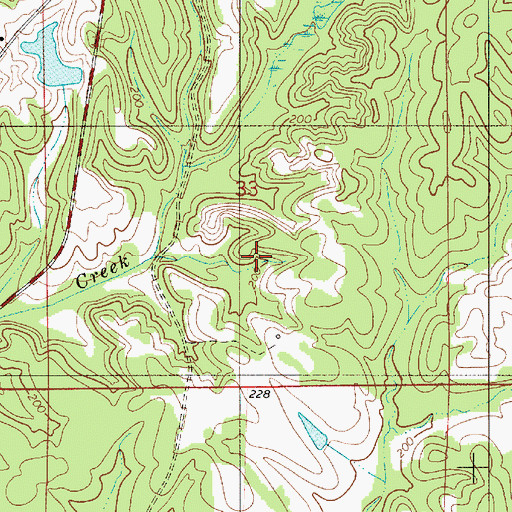 Topographic Map of Saint Peters Church (historical), AL