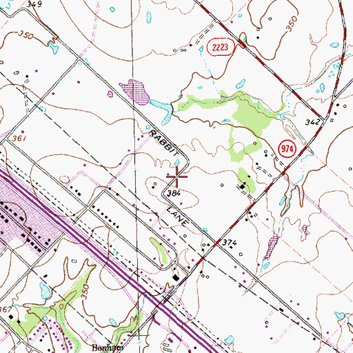 Topographic Map of KKYS-FM (Bryan), TX