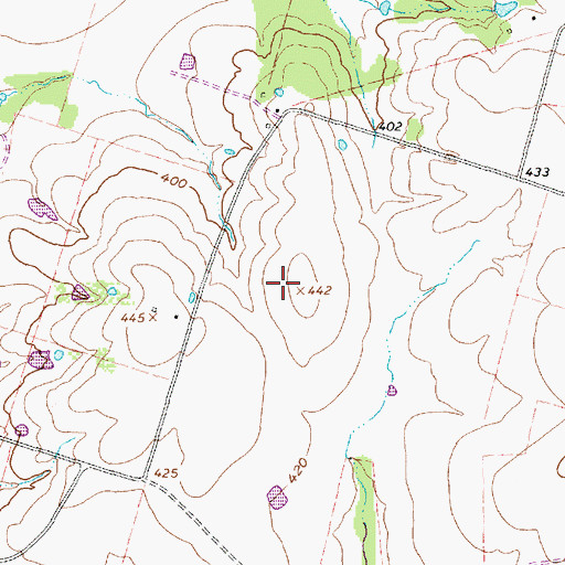 Topographic Map of KJKS-FM (Cameron), TX