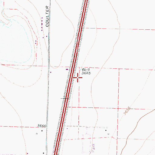 Topographic Map of KPUR-FM (Canyon), TX