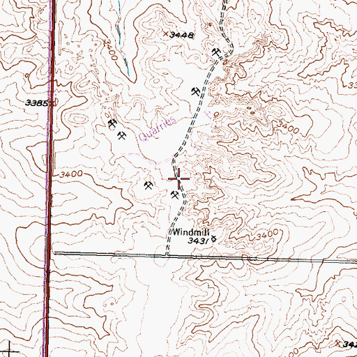 Topographic Map of KAKS-FM (Canyon), TX