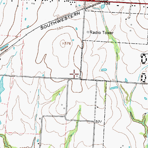 Topographic Map of KETR-FM (Commerce), TX
